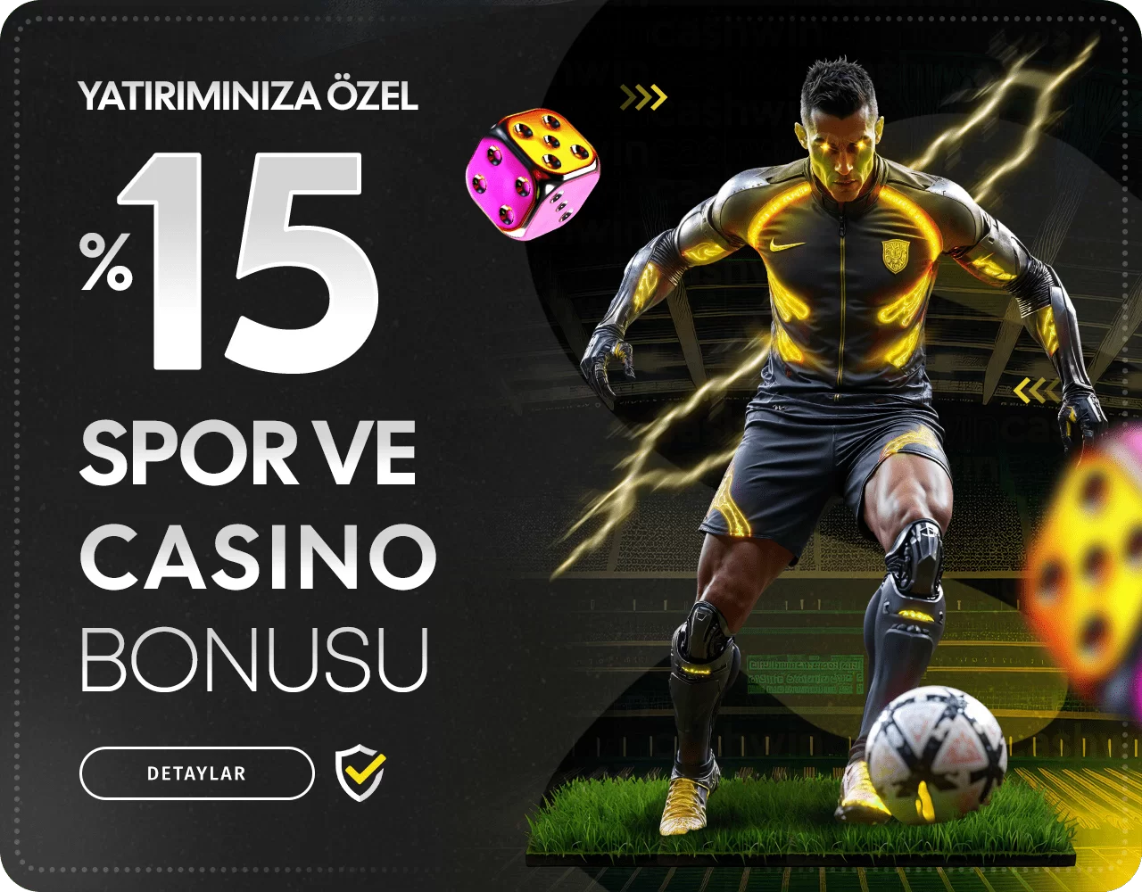 %15 Çevrimsiz Casino ve Spor Bonusu!